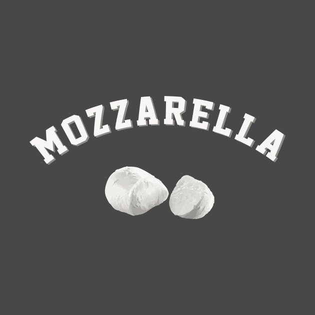 Mozzarella Cheese Funny Foody Team Logo by terrybain