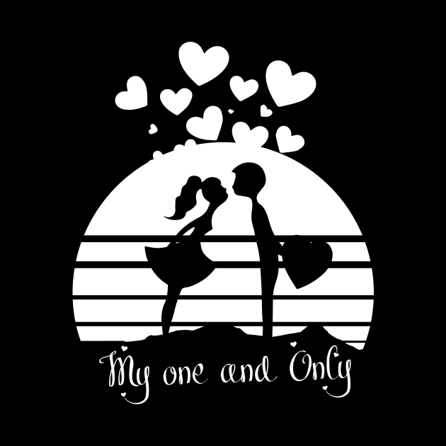 Funny valentines day cute design for couples My one and only by Goldewin