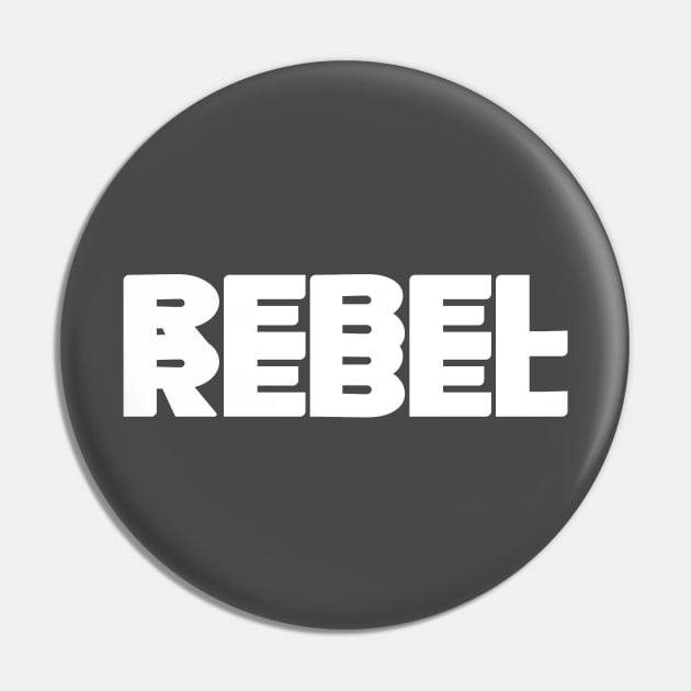 Rebel Rebel, white Pin by Perezzzoso