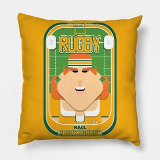 Rugby Gold and Green - Maul Propknockon - Jacqui version Pillow