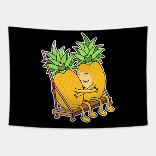 Pineapple Swinging Funny Pineapple Gift Tapestry