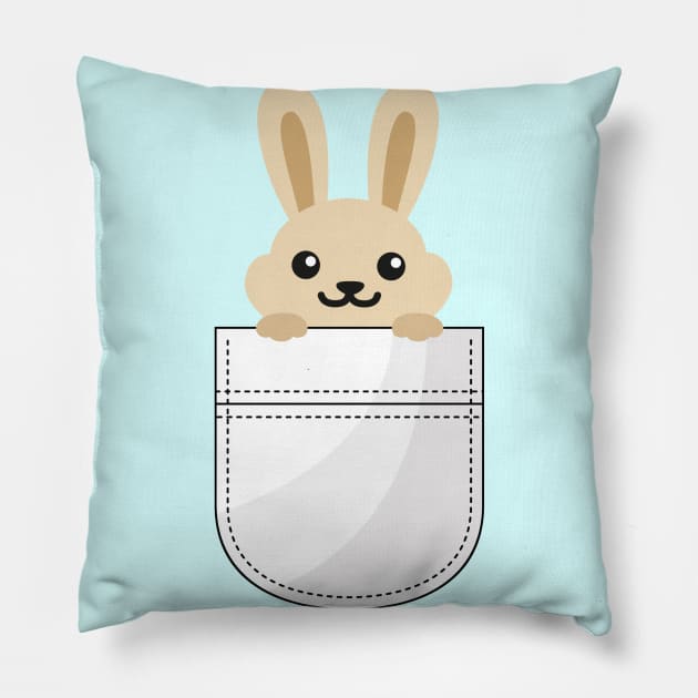 Pocket Bunny Pillow by TinPis