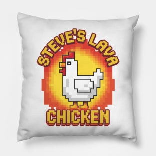 Steve's Lava Chicken Shirt Minecraft Movie Women Men Lava Chicken Song Restaurant Pillow