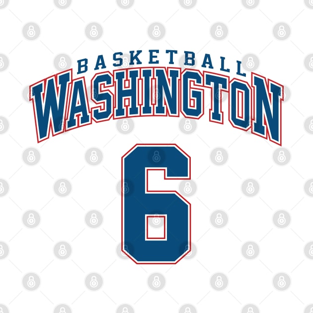 Washington Basketball - Player Number 6 by Cemploex_Art