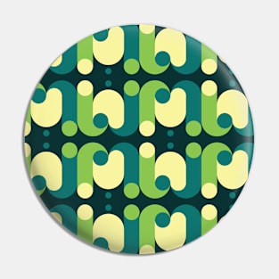 Cool Geometric Abstract Modern Retro Pattern Pin