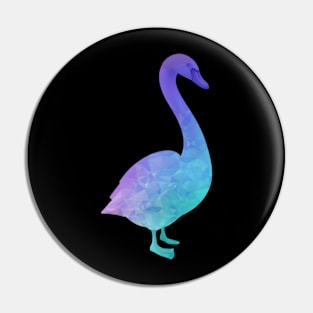 Blue and Purple Swan Pin