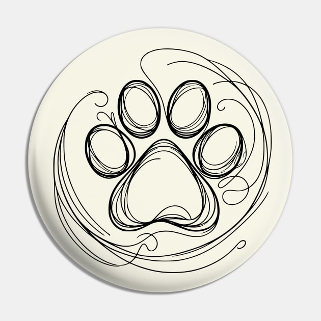 Cute dog paw print mono line pet footprint minimal design, pet paw print Pin by Collagedream