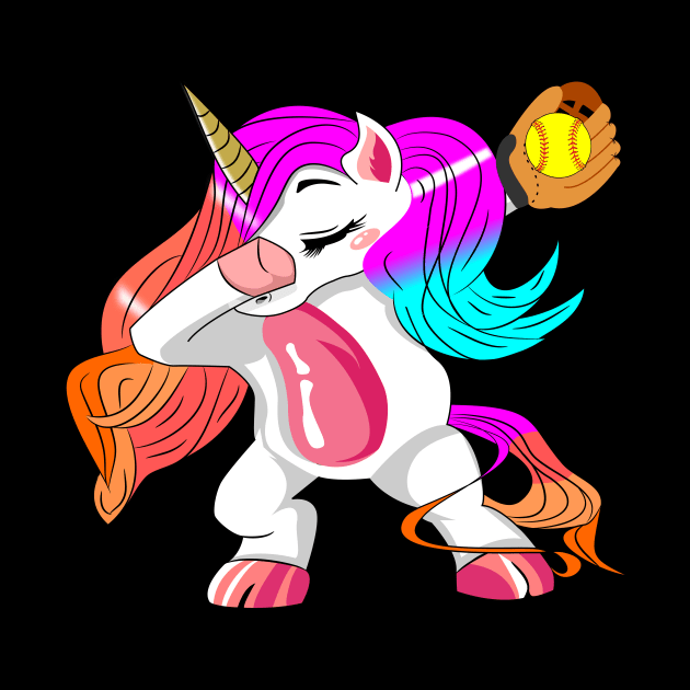 Dabbing Unicorn Baseball by DNLDesign1980