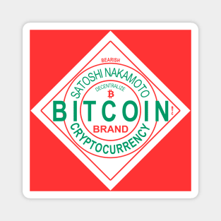 Bitcoin Bearish Label Magnet