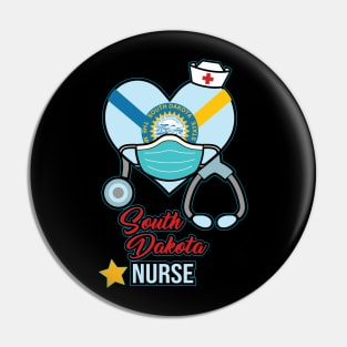 South Dakota Nurse - Love RN LPN CNA State Nursing Gift Pin