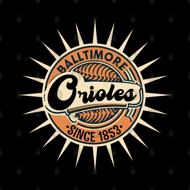 Baltimore Maryland Orioles Baseball by Tezatoons