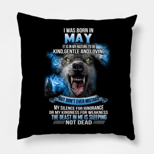 I Was Born In May Pillow