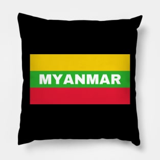 Myanmar Flag Colors Pillow