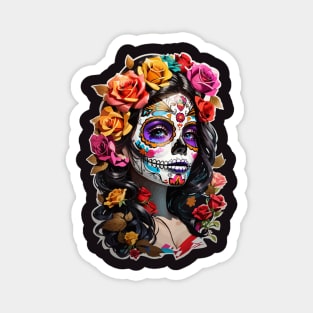 Sugar Skull girl, Dia de los Muertos Magnet