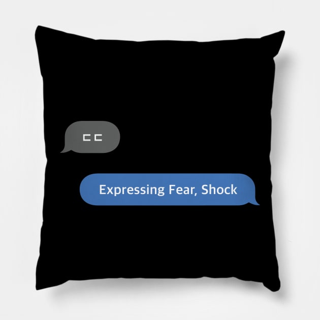 Korean Slang Chat Word ㄷㄷ Meanings - Expressing Fear, Shock Pillow by SIMKUNG
