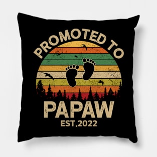 Promoted To Papaw Est 2022 Pregnancy Announcement Vintage Pillow