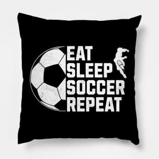 Eat, Sleep, Soccer, Repeat Pillow