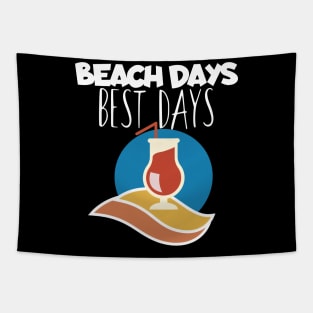 Vacaton beach day Tapestry