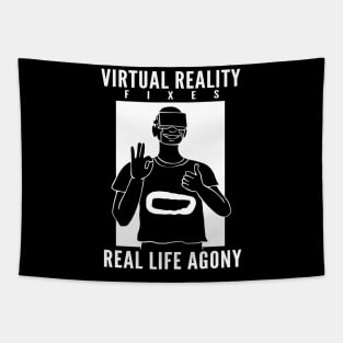 Virtual reality VR gamer enthusiast Tapestry