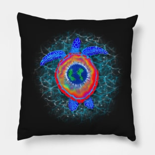 Psychedelic Sea Turtle Pillow