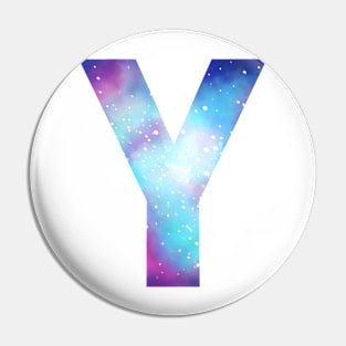 Letter Y galaxy Pin