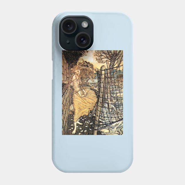 Undine Outside The Window - Arthur Rackham Phone Case by forgottenbeauty