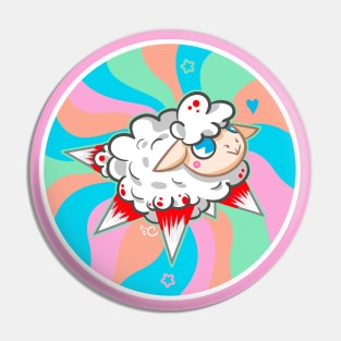 trippy drippy - Cute dark animal sheep Pin