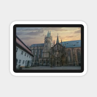 Gothic cathedral or Erfurter Dom in Erfurt, Germany Magnet