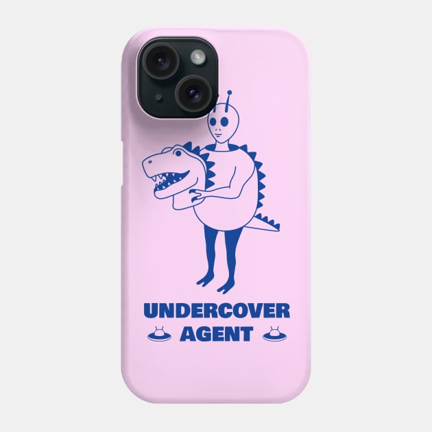 Alien in a suit dinosaur Phone Case by Yeroma