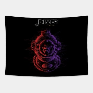 Scribble Dive Skull Tapestry