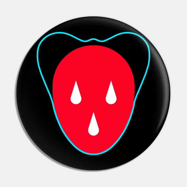 Mouse Head  Red / Black Pin by patrou