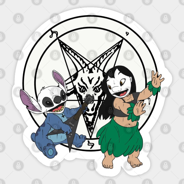 Black Metal Lilo and Stitch - Lilo And Stitch - Sticker