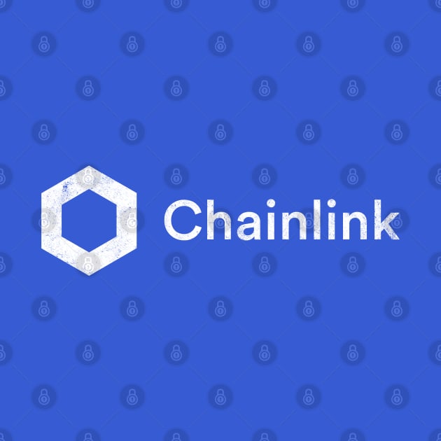 Chainlink LINK Crypto Coin White Vintage by TGKelly