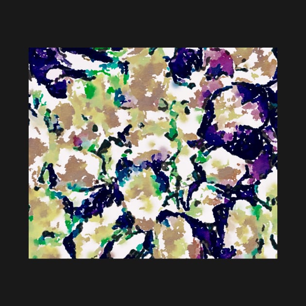 Splashy abstract floral print by Dillyzip1202