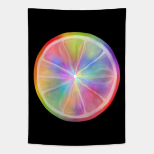 Rainbow Citrus Circle Slice Tapestry