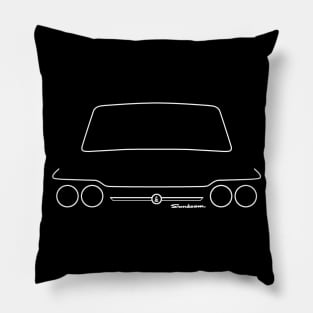 Sunbeam Stiletto classic car outline graphic (white) Pillow