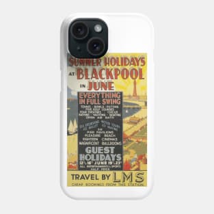 Blackpool - Vintage Railway Travel Poster - 1923-1947 Phone Case