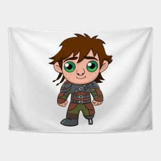 Hiccup chibi from cartoon How to train your dragon Tapestry