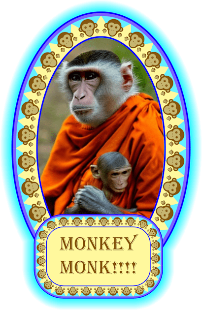 Monkey Monk Kids T-Shirt by Reasons to be random