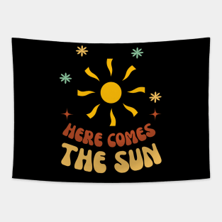 Cute Sunshine Here Comes The Sun Groovy Women Summer Tapestry