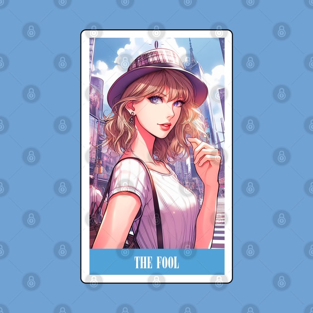 the fool - swiftie tarot card by sadieillust