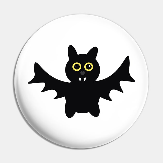 Kawaii Bat Pin by DestructoKitty