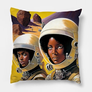 We Are Floating In Space - 63 - Sci-Fi Inspired Retro Artwork Pillow