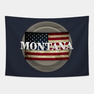 Montana American Flag Tapestry