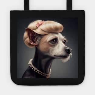 Unreal dog humanoid Lady Hepburn style Tote