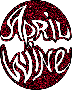 April wine white letters Magnet