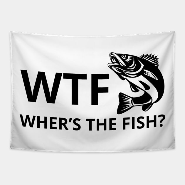 WTF Where’s The Fish Tapestry by chems eddine