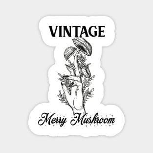 Vintage Merry Mushroom Lovers Magnet