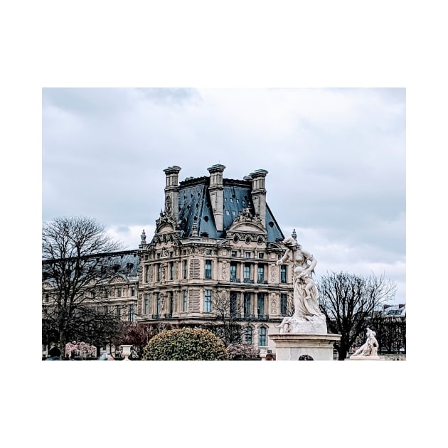 The Louvre French castle garden by penandbea