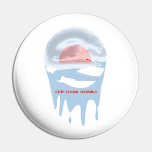 Stop Global Warming Pin